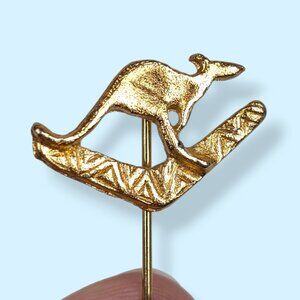 (2/$20) Dainty Kangaroo Boomerang Stick Pin